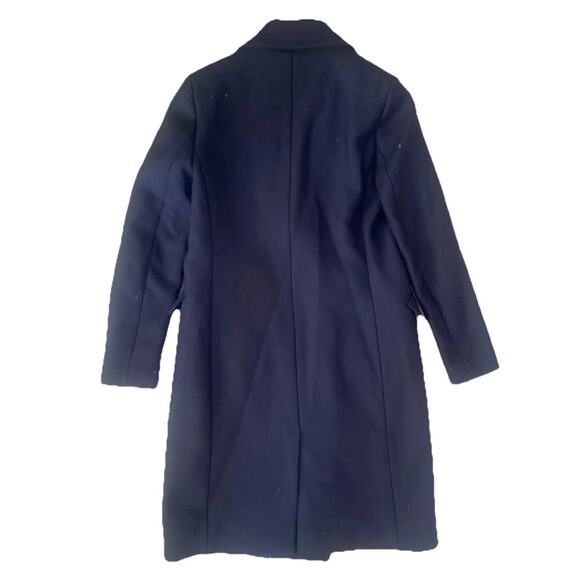 Mario Bellucci Cashmere Wool Double Breasted Coat Navy Preppy 4 Quiet Luxury - Picture 3 of 8